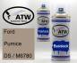 Preview: Ford, Pumice, DS / M6780: 400ml Sprühdose + 400ml Klarlack - Set, von ATW Autoteile West.
